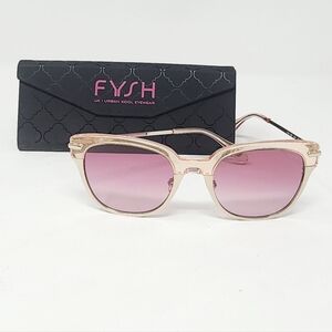 FYSH F-2041 Cat Eye Sunglasses in Blush Gold